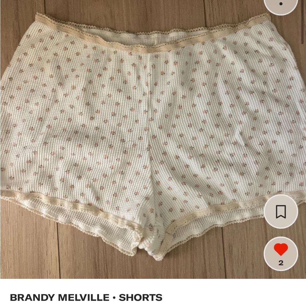 brandy melville floral shorts